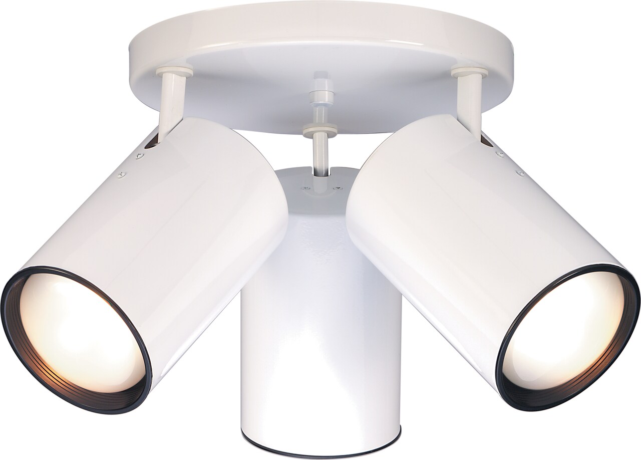 Nuvo 3-Light R30 w/ Straight Cylinder in White Finish